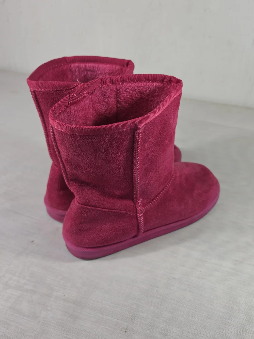 fabkids Magenta Suede Girls' Pull-On Boots